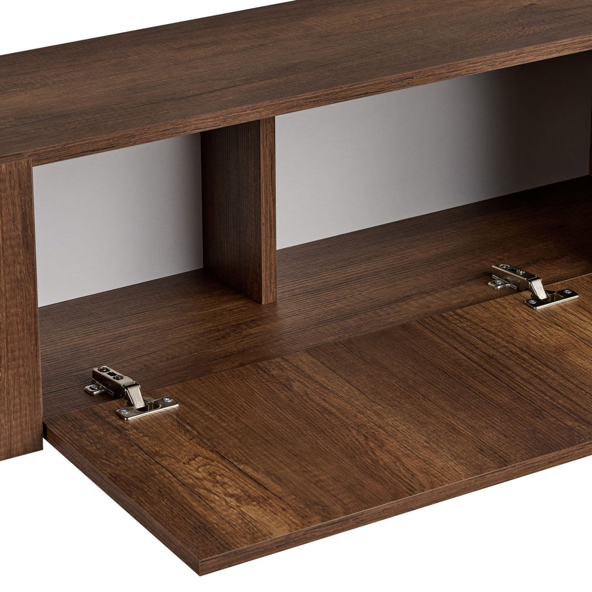 Mobile TV Nexus aspetto noce nero 180 cm Aspetto noce barocco e composito di legno melaminico nero