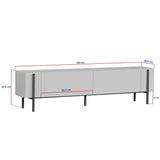 Mobile TV Nexus aspetto noce con oro 180 cm Aspetto barocco noce con oro Legno rivestito melaminico
