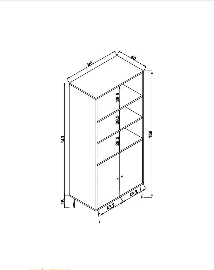 Libreria Jut Rovere Faggio 40x110x90 cm