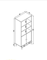 Libreria Jut Rovere Faggio 40x110x90 cm
