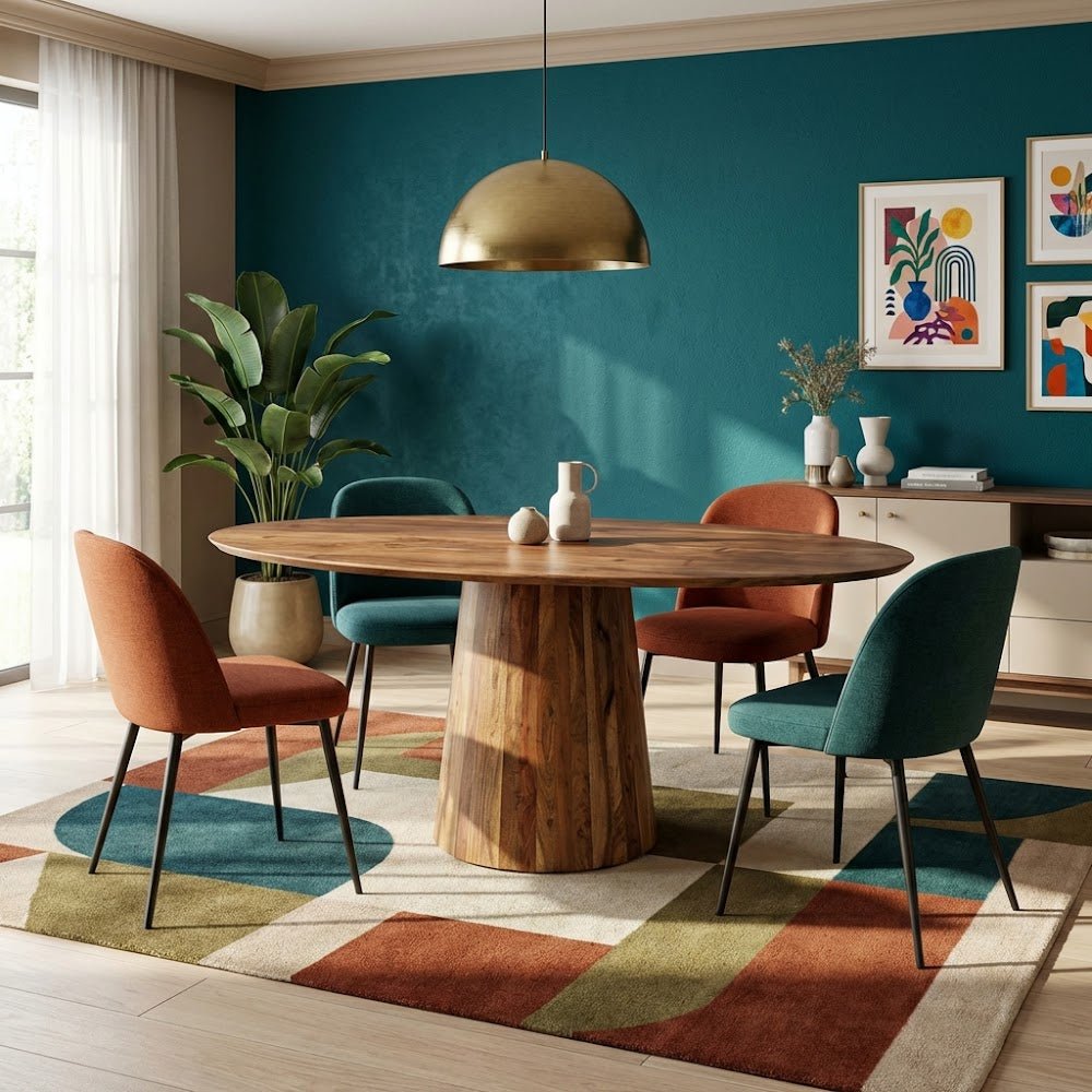 Eettafels - Ovale Eettafel Amelia Acaciahout O - poot - Dimehouse