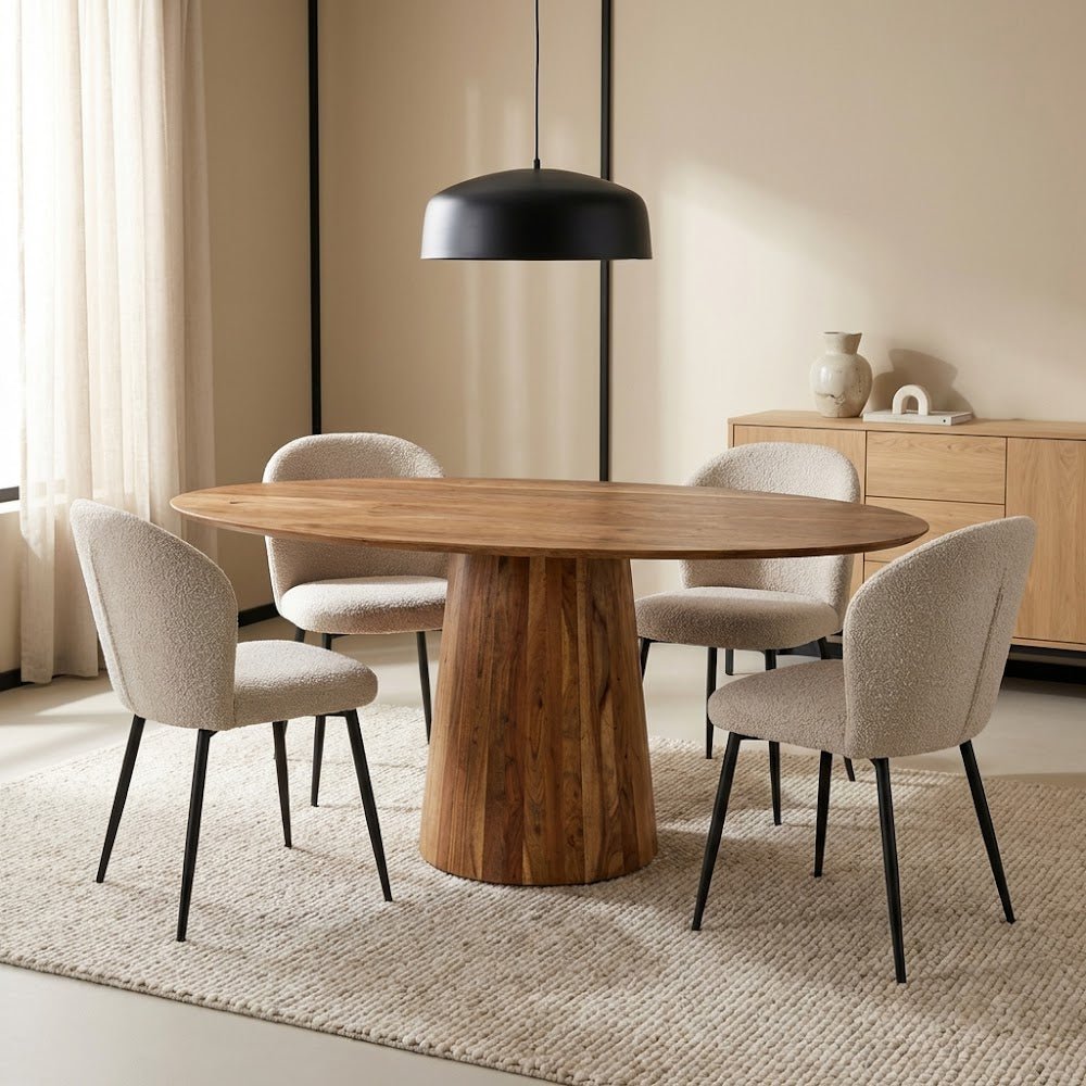 Eettafels - Ovale Eettafel Amelia Acaciahout O - poot - Dimehouse