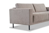 Divano Moderno 3 Posti Tessuto Tortora Aniko 213x90x78 cm