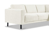 Moderne 3-zits Hoekbank Rechts Beige Stof Aniko met Lounger 240x197x78 cm