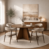 Tavolo da pranzo rotondo Noce Mary - 125 cm