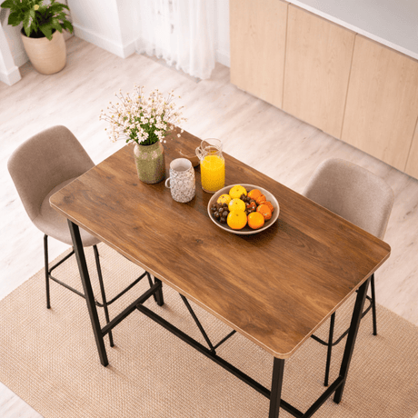 Bartafel Walnoot melamine - 90 x 48 cm - 92 cm hoog - North