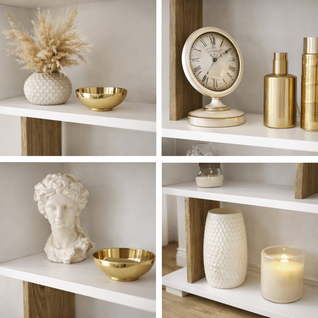 Boekenkasten - Design vakkenkast wit met walnoot melamine Blok 60x165x19,5 cm - Dimehouse