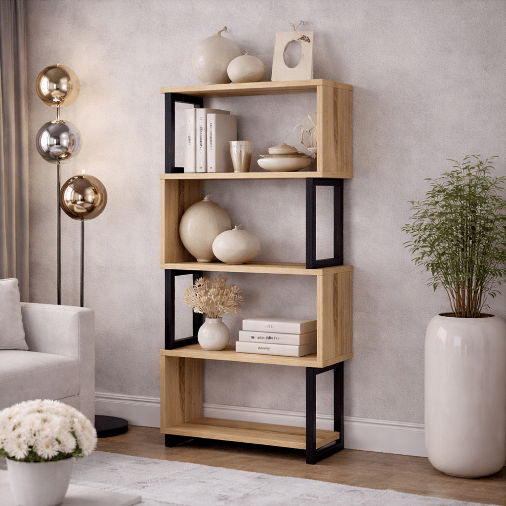 Libreria Ceylan Noce Melaminico 80x128x22 cm
