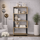 Libreria Ceylan Noce Melaminico 80x128x22 cm
