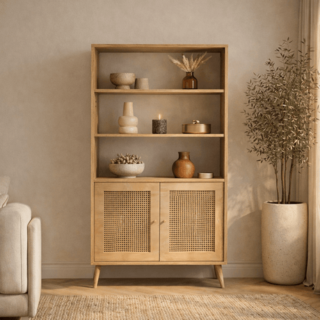 Libreria Hazeran Rovere Faggio 40x90x158 cm