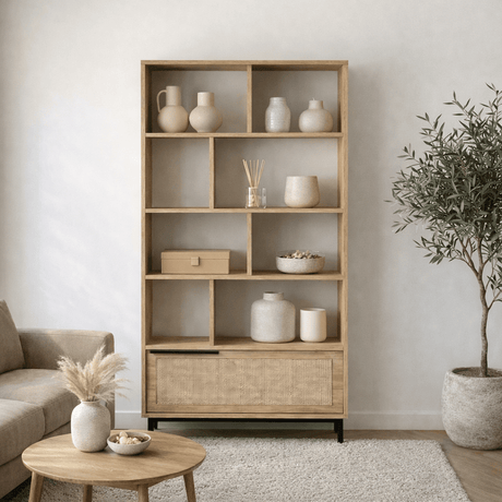Libreria Kosmos Noce Rovere Melaminico 83,9x175,6x29,5 cm
