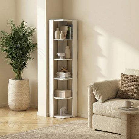 Libreria Nati Melaminico Bianco 34x161x34 cm