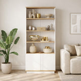 Libreria Nautica Pino Atlantico Melaminico Bianco 75x168,3x26,8 cm