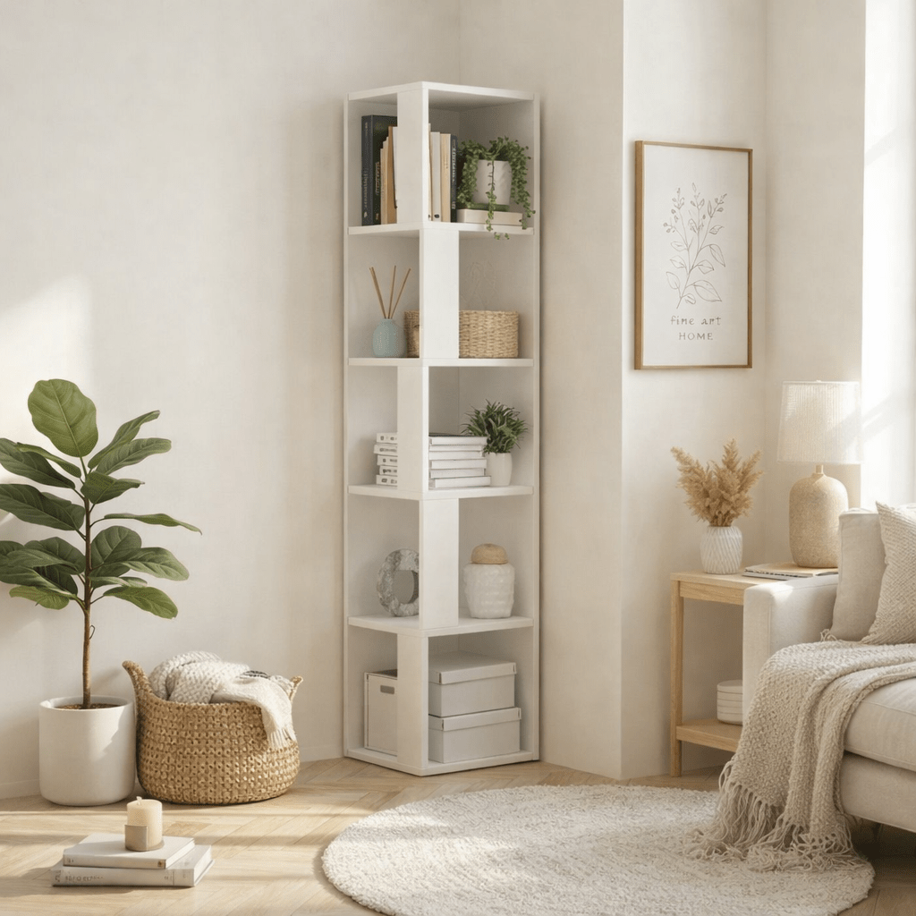 Libreria Piano Bianco Melaminico 34x161x34 cm