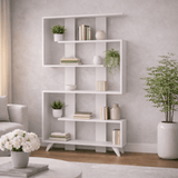 Libreria Rain Bianco Melaminico 120x162x20 cm