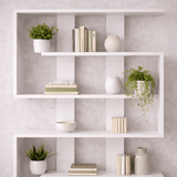 Libreria Rain Bianco Melaminico 120x162x20 cm