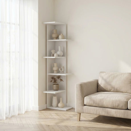 Libreria Saso Melaminico Bianco 37x141x24 cm