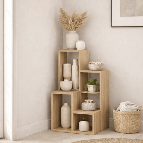 Scaffale componibile melaminico rovere Sule 42x89x20 cm