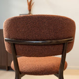 Eetkamerstoelen-Japandi Eetkamerstoel Yura Koper - Walnootlook Frame-Dimehouse