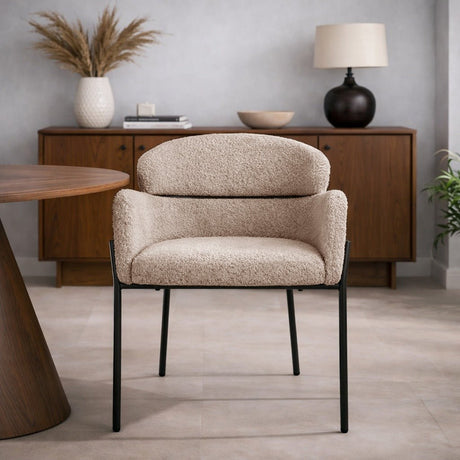 Sedie per sala da pranzo Lola bouclé