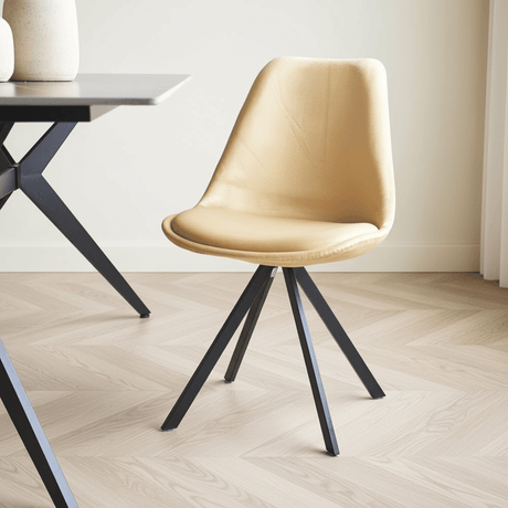 Sedia per sala da pranzo Jace Velvet Beige - Senza braccioli