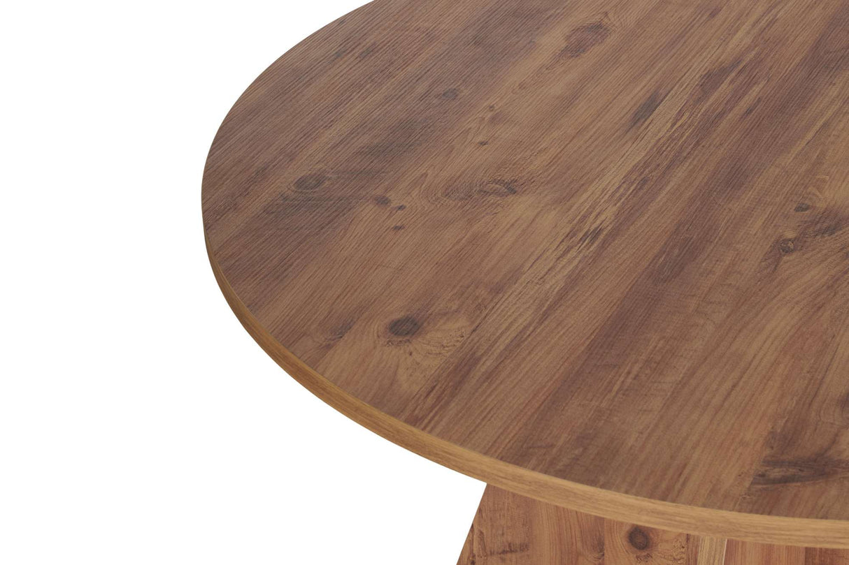 Tavolo da pranzo rotondo Mary in melaminico pino - 125 cm