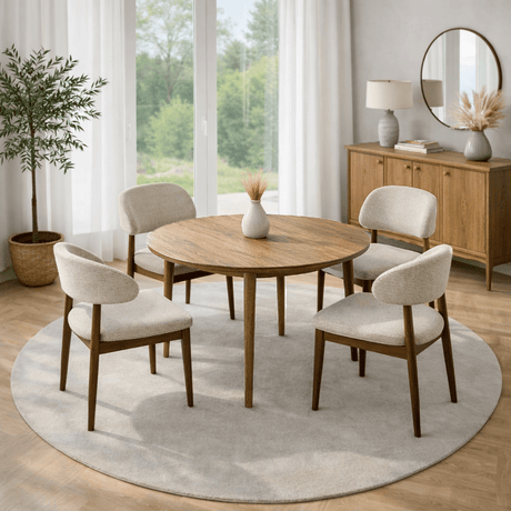 Eettafels - Eettafel Eiken Melamine uitschuifbaar 100 - 130 cm - Vienna - Dimehouse