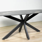 Tavolo da pranzo Dolore 180x90 cm Ovale Danese Effetto Marmo Nero