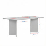 Eettafels - Eettafel Wit Melamine rechthoekig 180x89,5x75 cm - Linova - Dimehouse