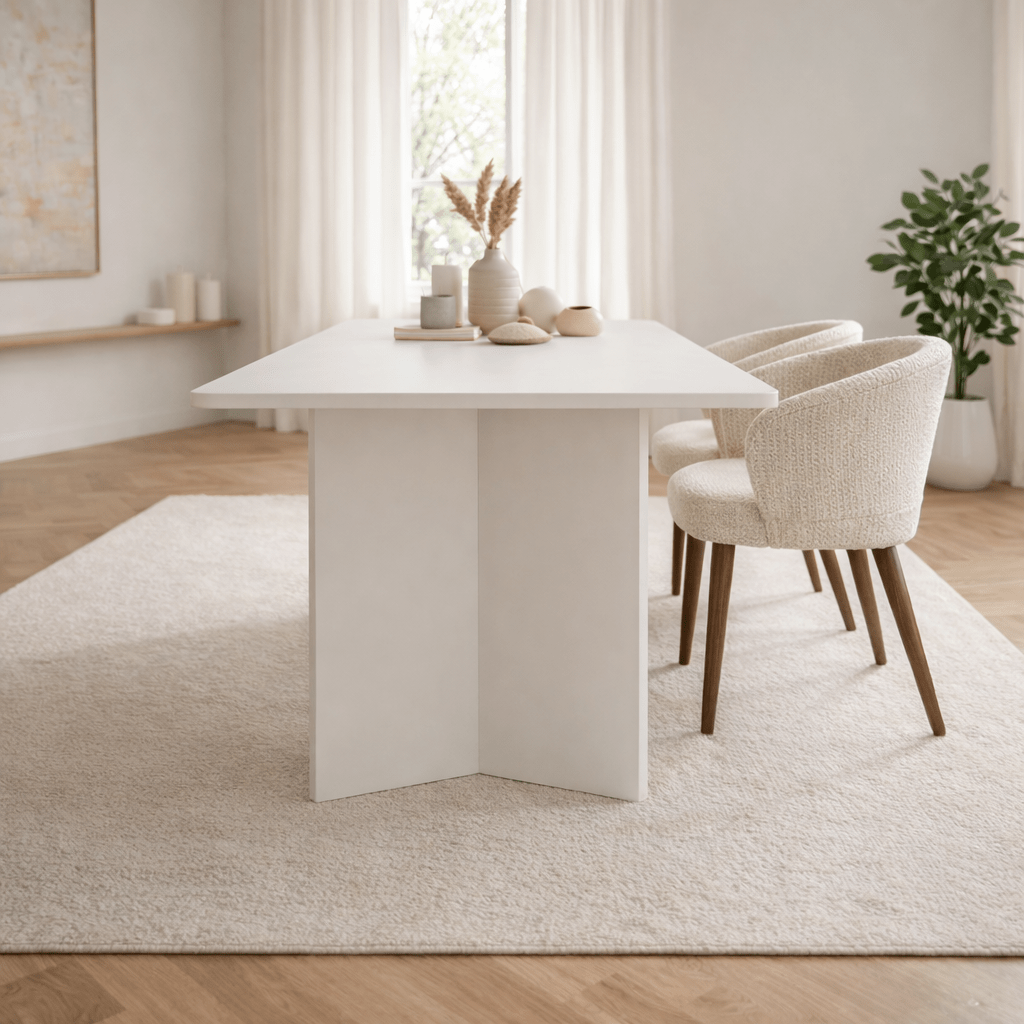 Eettafels - Eettafel Wit Melamine rechthoekig 180x89,5x75 cm - Linova - Dimehouse