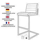 Barkrukken - Industriële Hoge Barkruk Kuba Zwart PU - 78 cm Zithoogte - Zonder Arm - Dimehouse