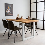 Eettafels - Eettafel Rover Eikenhout U - poot Wit - Dimehouse