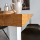 Eettafels - Eettafel Rover Eikenhout U - poot Wit - Dimehouse