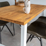 Eettafels - Eettafel Rover Eikenhout U - poot Wit - Dimehouse