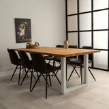 Eettafels - Eettafel Rover Eikenhout U - poot Wit - Dimehouse