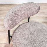 Fauteuils - Ronde Scandinavische fauteuil beige gemêleerde stof Nova - Dimehouse