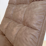 Fauteuils - Industriële draaifauteuil cognac eco - leer 360° draaibaar Yuki - Dimehouse