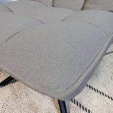 Fauteuils - Scandinavische draaifauteuil taupe bouclé stof 360° draaibaar Yuki - Dimehouse