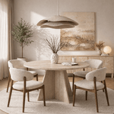 Hanglampen - Hanglamp beige carbon betonnen kap - 40 en 50 cm - Flowing - Dimehouse