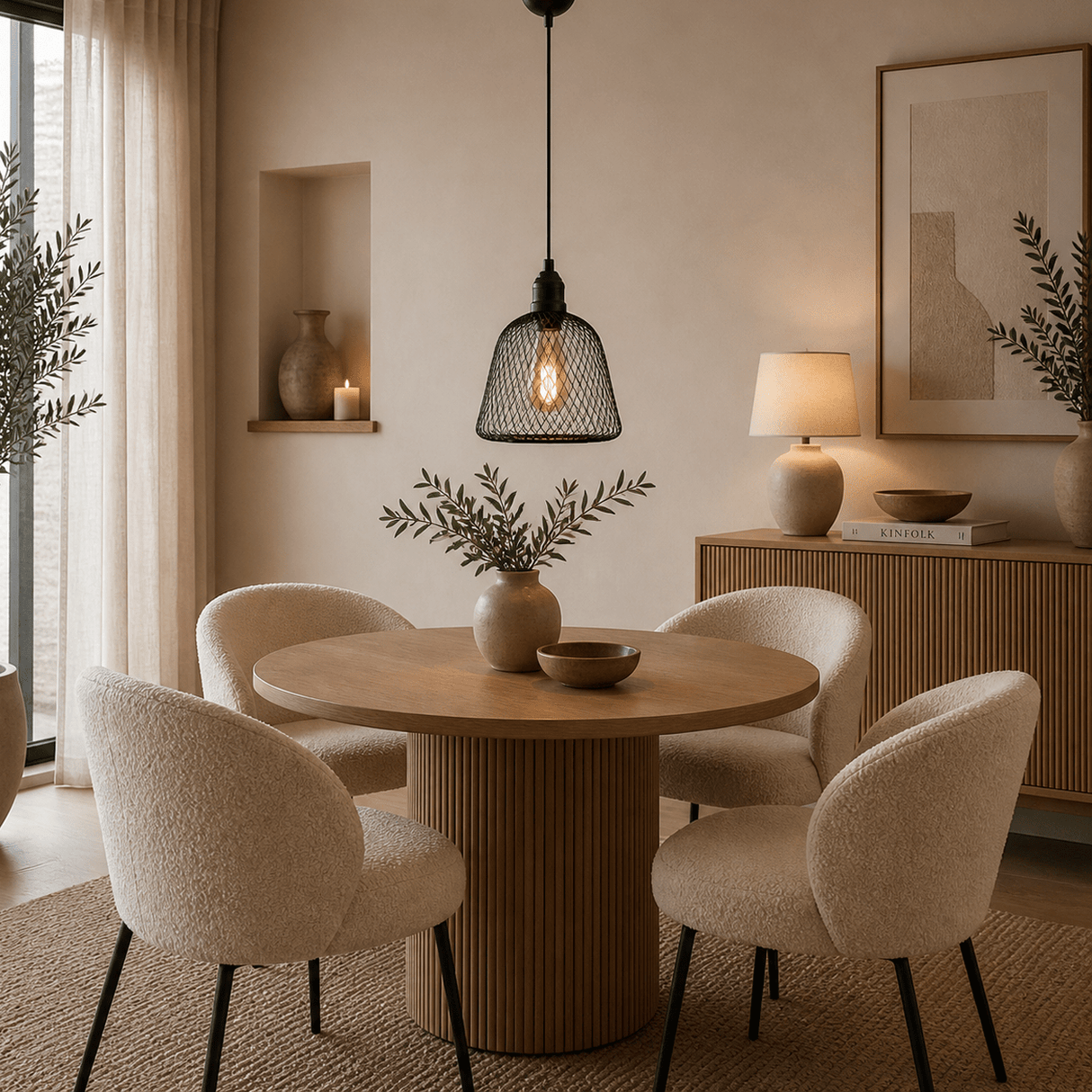 Hanglampen - Hanglamp zwart Metaal – Gaas structuur - 23 cm - 1 - lichts – Hudson - Dimehouse