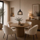 Hanglampen - Hanglamp zwart Metaal – Gaas structuur - 25 cm - 1 - lichts – Hudson - Dimehouse