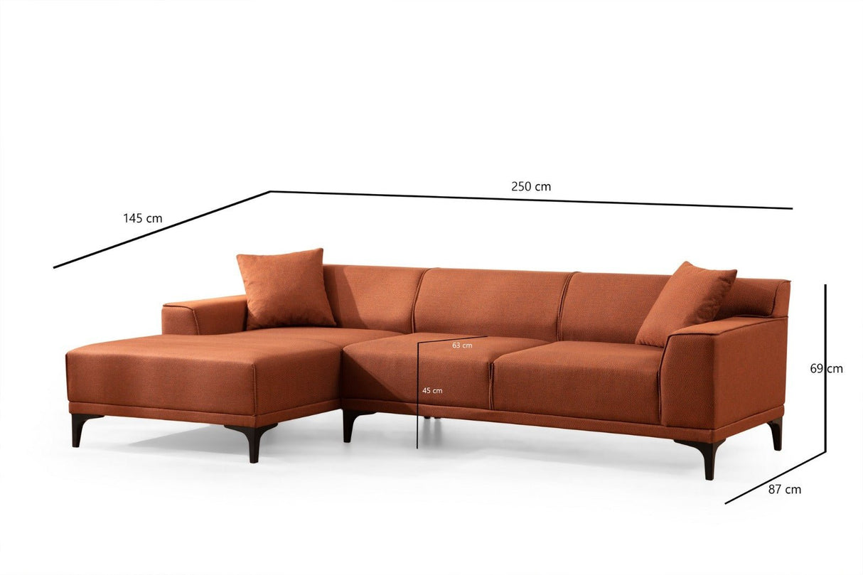 Banken - Hoekbank met compacte lounge antraciet microvezel Davidson - links - Dimehouse