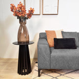 Banken - Hoekbank met compacte lounge antraciet microvezel Davidson - rechts - Dimehouse