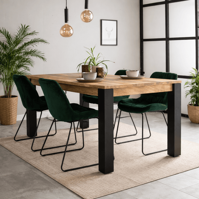 Eettafels - Industriële Eettafel Kansas Mangohout - Dimehouse