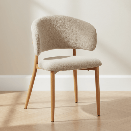 Sedia da sala da pranzo Japandi Yuka Sand - Struttura in rovere