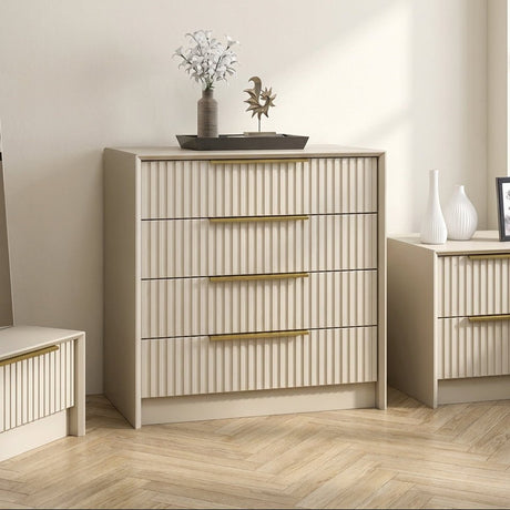 Cassettiera Kala Luxury Stone Melamine 72x77x45 cm foto suggestiva in un interno moderno