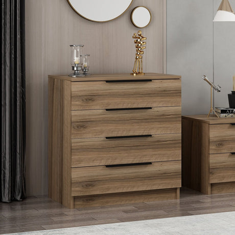 Cassettiera Kala Plus Melaminico Noce 73x77x42 cm