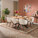 Tavolo da pranzo ovale danese Tavon in legno di acacia 215x105 cm