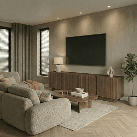 Mobile TV melaminico noce Lowen 180 cm