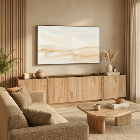 Mobile TV aspetto rovere melaminico antracite Lowen 180 cm